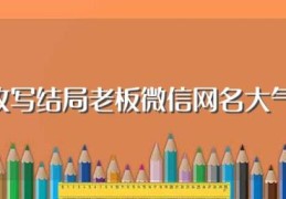 改写结局老板微信网名大气(改写结局老板微信网名大气有哪些)