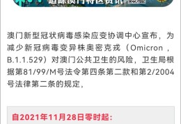 澳门：明起禁民用飞机搭载21天内曾到过南非等国人士来澳(澳门潮州明哥)