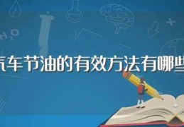 汽车节油的有效方法有哪些(驾驶技术好如何省油)