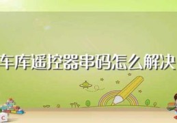 车库遥控器串码怎么解决(车库遥控器串码怎么对码)