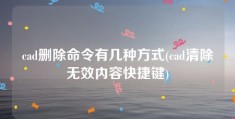 cad删除命令有几种方式(cad清除无效内容快捷键)