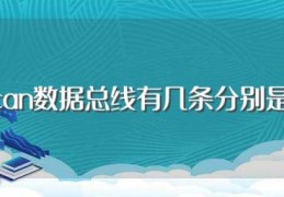 动力can数据总线有几条分别是什么?(有什么特点)