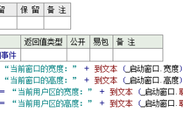 易语言中怎么获取当前窗口与用户区高度与宽度