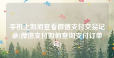 手机上如何查看微信支付交易记录(微信支付如何查询支付订单号)