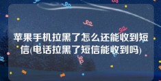 苹果手机拉黑了怎么还能收到短信(电话拉黑了短信能收到吗)