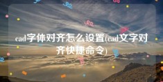 cad字体对齐怎么设置(cad文字对齐快捷命令)