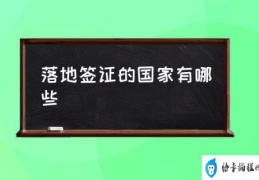 落地签是什么意思？怎么办理？(落地签证的国家有哪些)