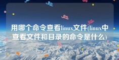 用哪个命令查看linux文件(linux中查看文件和目录的命令是什么)