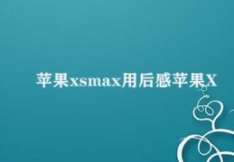 苹果xsmax用后感(苹果Xs Max的强大性能)