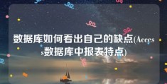 数据库如何看出自己的缺点(Access数据库中报表特点)