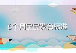 6个月宝宝发育标准(6个月宝宝发育标准是怎样)