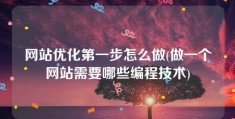 网站优化第一步怎么做(做一个网站需要哪些编程技术)