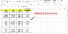 如何快速批量删除空的单元格(删除空白单元格)