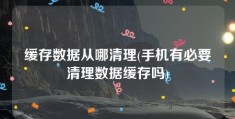 缓存数据从哪清理(手机有必要清理数据缓存吗)