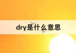 dry是什么意思英语翻译,dry的用法和短语