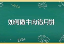 如何做牛肉馅月饼(做牛肉馅月饼的方法)