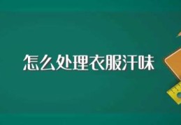 怎么处理衣服汗味(去除衣物上汗味的妙招都在这里)