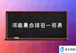 河南景点排名一览表(河南必玩的10大景点?)