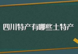 四川特产有哪些土特产(四川特产都有什么)