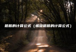 箍筋的计算公式（螺旋箍筋的计算公式）