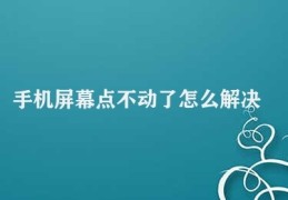 手机屏幕点不动了怎么解决(排除手机屏幕故障)