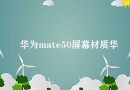 华为mate50屏幕材质(华为Mate50 AMOLED触控技术特点)