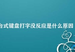 台式键盘打字没反应是什么原因(如何解决台式键盘打字没反应的问题)