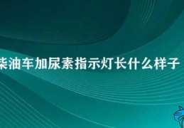 柴油车加尿素指示灯长什么样子(柴油车加尿素指示灯长什么样)