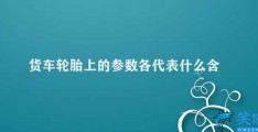 货车轮胎上的参数各代表什么含义(货车轮胎的参数含义)