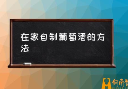 怎么制作葡萄酒？(在家自制葡萄酒的方法)