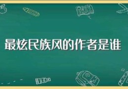 最炫民族风的作者是谁(最炫民族风的作者应该是谁)