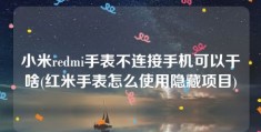 小米redmi手表不连接手机可以干啥(红米手表怎么使用隐藏项目)