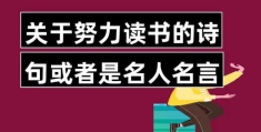 关于努力的诗句或名言有哪些