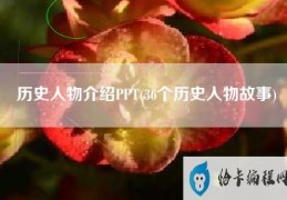 历史人物介绍PPT(36个历史人物故事)