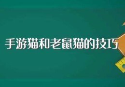 手游猫和老鼠猫的技巧(攻略交给你)