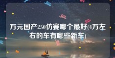 万元国产250仿赛哪个最好(4万左右的车有哪些新车)