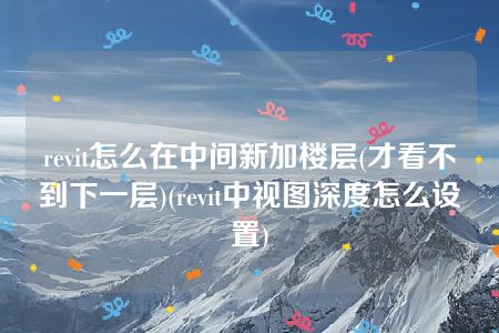 revit怎么在中间新加楼层(才看不到下一层)(revit中视图深度怎么设置)