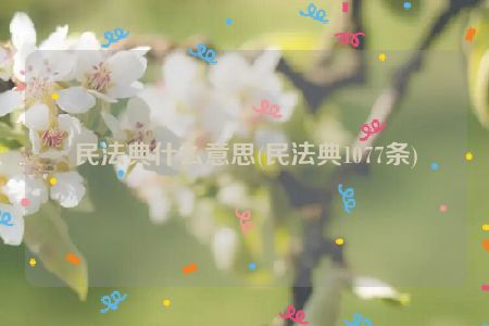 民法典什么意思(民法典1077条)