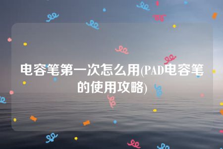 电容笔第一次怎么用(PAD电容笔的使用攻略)