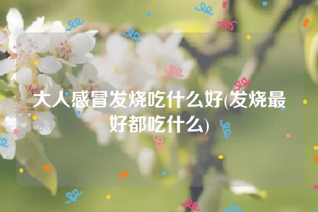 大人感冒发烧吃什么好(发烧最好都吃什么)