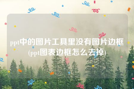 ppt中的图片工具里没有图片边框(ppt图表边框怎么去掉)