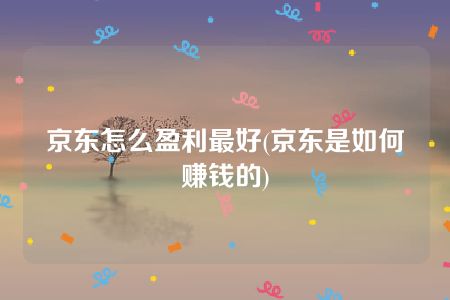 京东怎么盈利最好(京东是如何赚钱的)