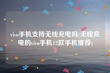 vivo手机支持无线充电吗(无线充电的vivo手机12款手机推荐)