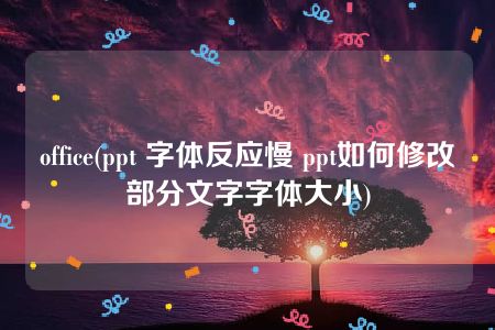 office(ppt 字体反应慢 ppt如何修改部分文字字体大小)