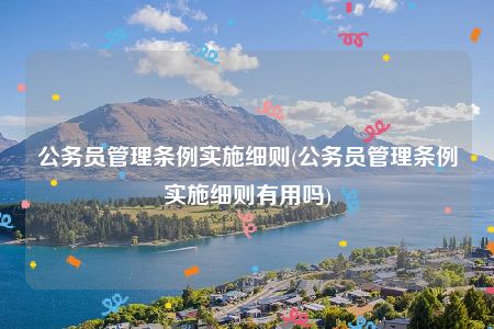 公务员管理条例实施细则(公务员管理条例实施细则有用吗)