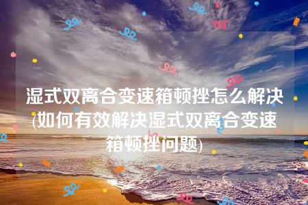 湿式双离合变速箱顿挫怎么解决(如何有效解决湿式双离合变速箱顿挫问题)