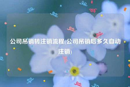 公司吊销转注销流程(公司吊销后多久自动注销)