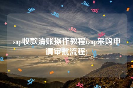 sap收款清账操作教程(sap采购申请审批流程)