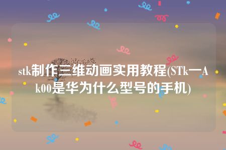 stk制作三维动画实用教程(STk一Ak00是华为什么型号的手机)