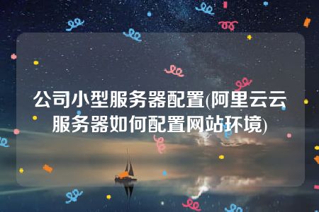 公司小型服务器配置(阿里云云服务器如何配置网站环境)